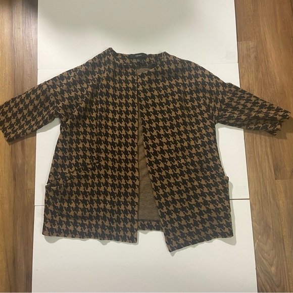Houndstooth cardigan sweater size M - Picture 2 of 7